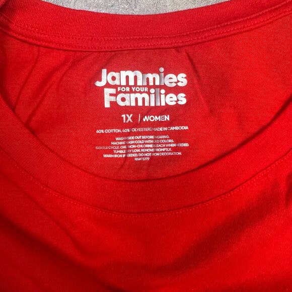 Jamies for Families Jingle All The Way Matching PJs Med, 1X, Christmas Red/Green - Picture 7 of 8